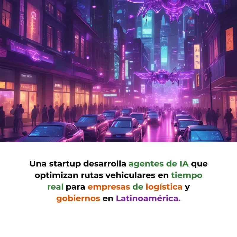 Idea SaaS: Agentes IA que Optimizan Rutas de Tráfico en Tiempo Real - Plataforma que usa inteligencia artificial para reducir tiempos de viaje hasta 50% en ciudades latinoamericanas - Carousel Image