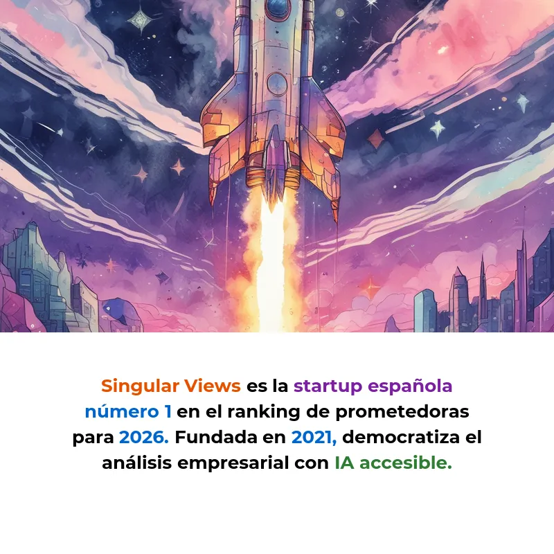 Singular Views: Inteligencia artificial para que las pymes entiendan sus datos - La startup española número uno en el ranking de prometedoras 2026 democratiza el análisis empresarial con IA accesible - Carousel Image