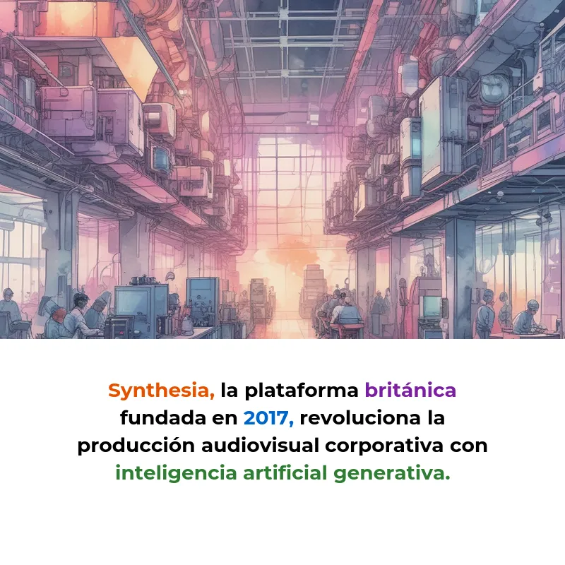 Synthesia: La plataforma británica de vídeo con IA que vale 4.000 millones de dólares - Google Ventures lidera una ronda de 200 millones en la startup que permite a 60.000 empresas crear vídeos con avatares digitales en 160 idiomas - Carousel Image