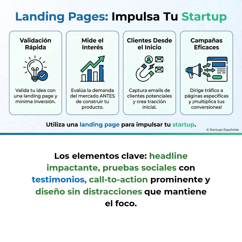 Landing Page: Qué es y Cómo Funciona en el Contexto Startup - Guía sobre páginas de aterrizaje para validación y conversión en startups - Carousel Image