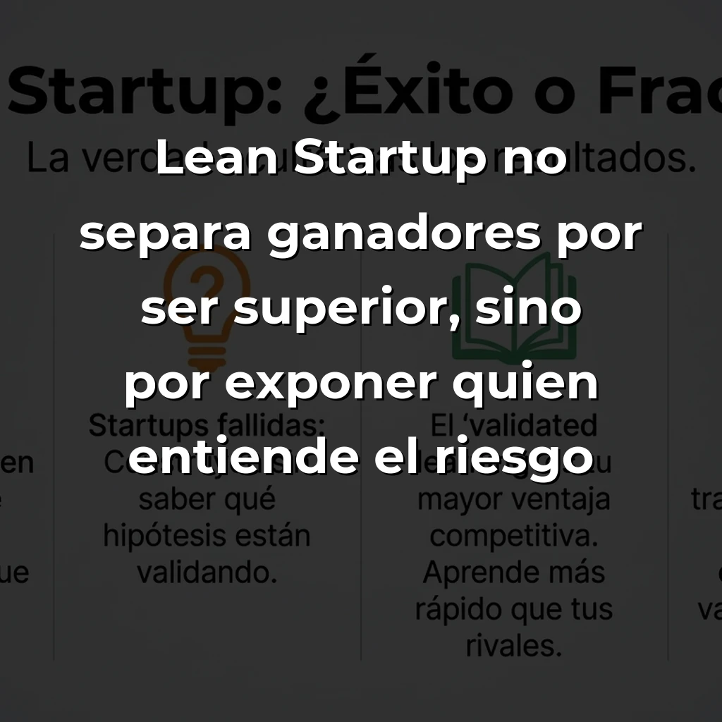 Por Qué Lean Startup Separa Realmente a Ganadores de Fracasos (No Es Lo Que Piensas) – Carousel Image