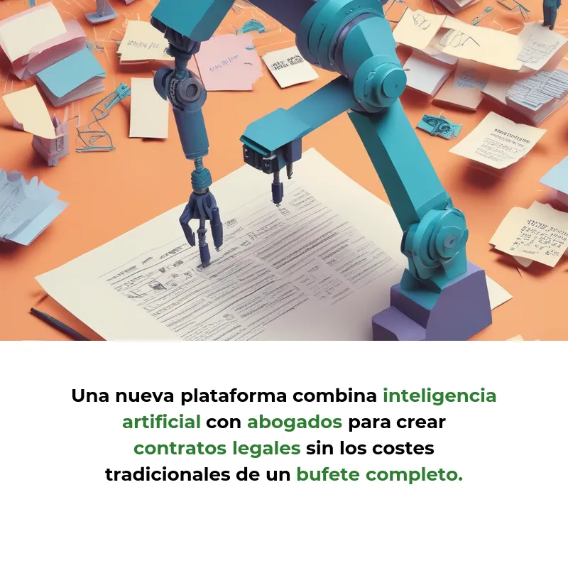 Idea de Negocio: Plataforma de IA Colaborativa para Contratos de Startups - La herramienta que combina inteligencia artificial y abogados para crear documentos legales sin los costes de un bufete tradicional - Carousel Image
