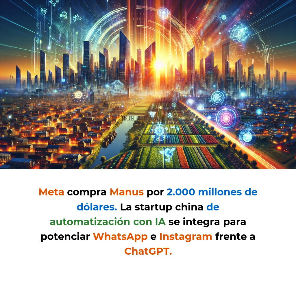 Tech y IA News 31/12/2025: Meta adquiere Manus + DraperB1 Deep Tech + Test Farms Agrotech - - - Carousel Image