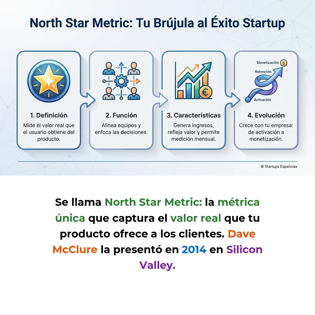 North Star Metric: Qué es y cómo identificar la métrica clave de tu startup - La métrica única que captura el valor real de tu producto y alinea a todo el equipo - Carousel Image