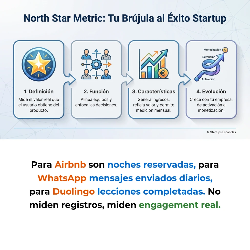 North Star Metric: Qué es y cómo identificar la métrica clave de tu startup - La métrica única que captura el valor real de tu producto y alinea a todo el equipo - Carousel Image