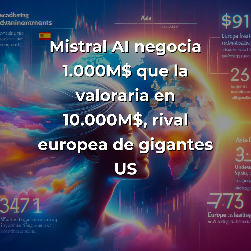 Startup News 04/08/2025: España bate récords, Mistral AI negocia 10.000M$, China impulsa IA con 20.700M$ - España rompe récords de aplicaciones, Europa lidera con unicornios de IA, América sigue atrayendo grandes rondas y Asia acelera la carrera tecnológica - Carousel Image