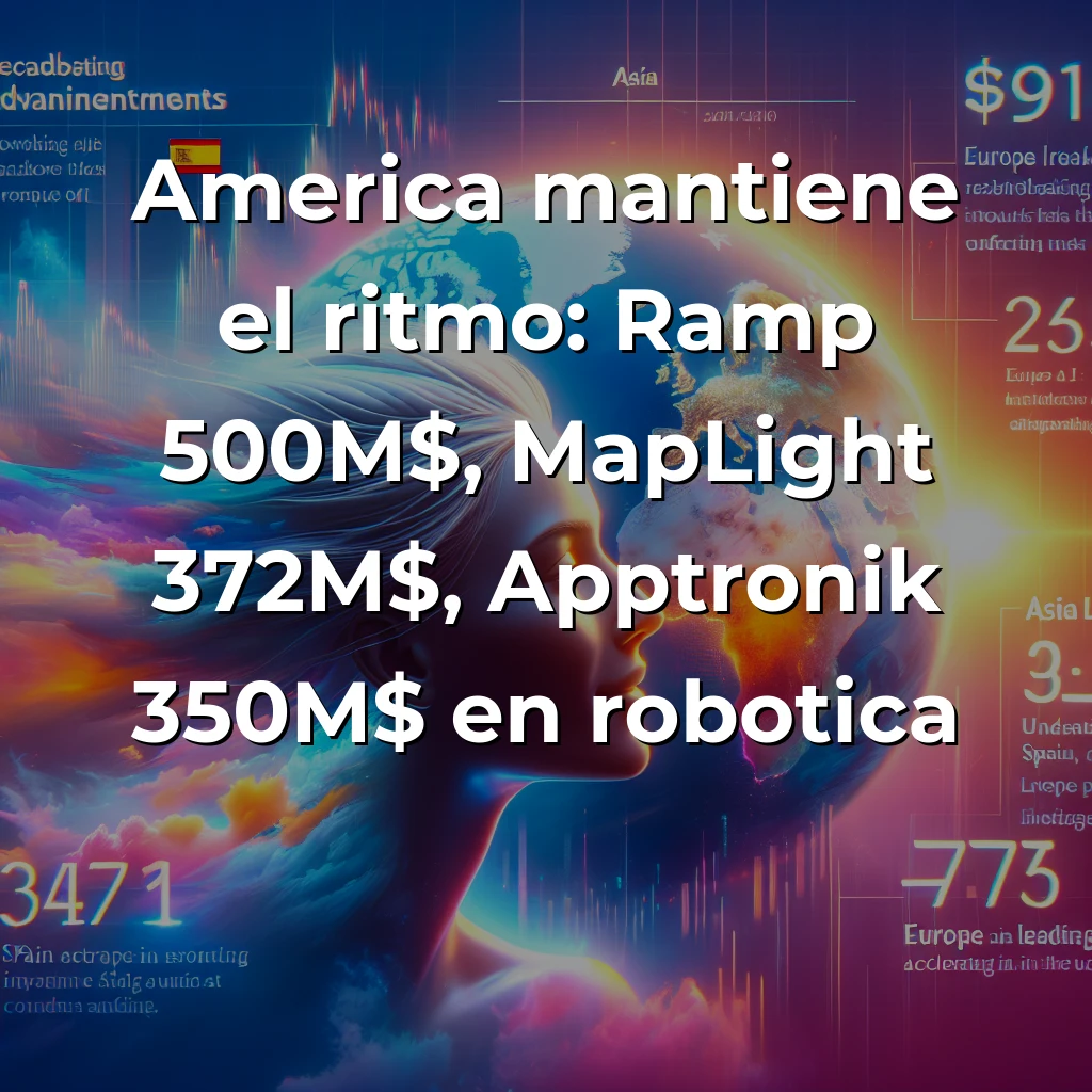 Startup News 04/08/2025: España bate récords, Mistral AI negocia 10.000M$, China impulsa IA con 20.700M$ - España rompe récords de aplicaciones, Europa lidera con unicornios de IA, América sigue atrayendo grandes rondas y Asia acelera la carrera tecnológica - Carousel Image