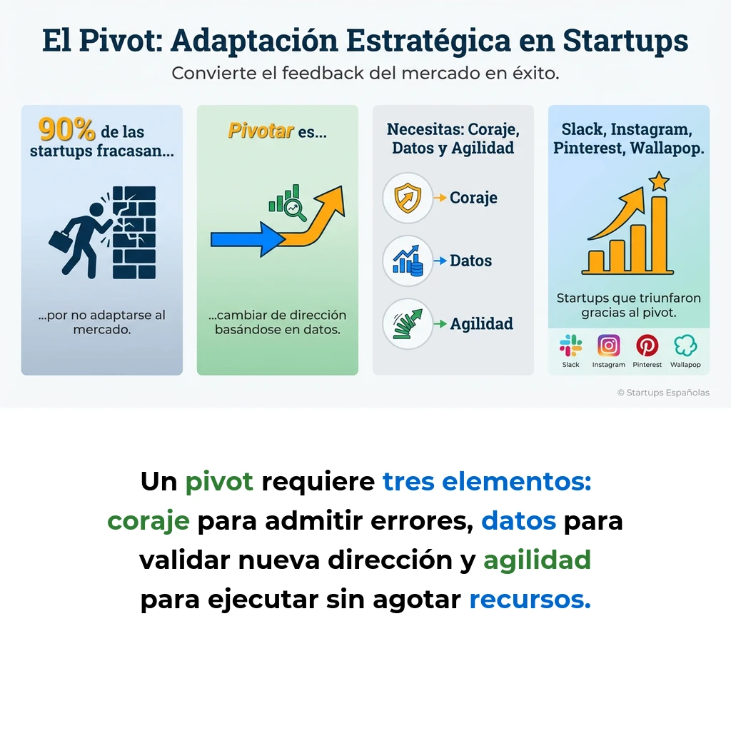 Pivot en Startups: Cambiar de Dirección Basándose en Datos del Mercado - Cómo modificar producto, mercado o modelo de negocio cuando la estrategia inicial no funciona - Carousel Image