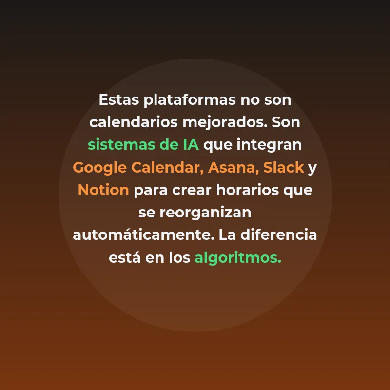 Plataformas de IA para optimización de horarios: más allá del calendario tradicional - Cómo las empresas están resolviendo la fragmentación del tiempo de trabajo mediante inteligencia artificial - Carousel Image