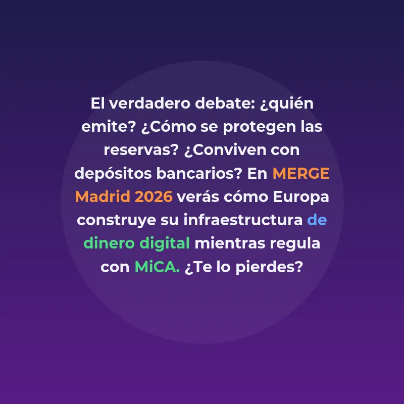 MERGE Madrid 2026: bancos, fintech y stablecoins se citan del 27 al 29 de octubre en la Bolsa de Madrid y Cibeles - - Carousel Image