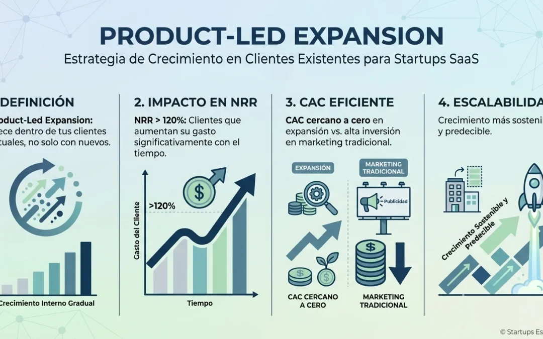 Product-Led Expansion: Estrategia de Crecimiento Dentro de Clientes Existentes - product-led expansion, crecimiento SaaS, net revenue retention, NRR, expansión clientes, product-led growth, estrategia monetización, freemium, pricing tiers, upselling automatizado