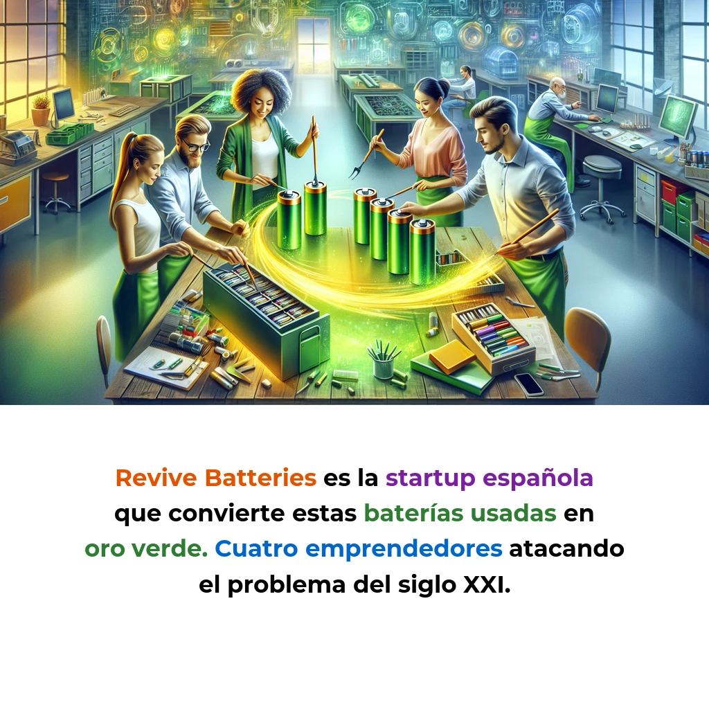 Revive Batteries: La Startup Española que Convierte Baterías Usadas en Oro Verde - Cómo cuatro emprendedores están revolucionando el reciclaje de baterías con economía circular y tecnología limpia - Carousel Image