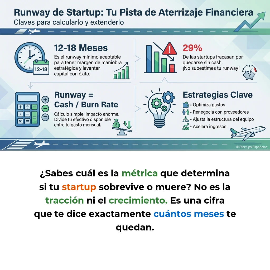 Runway de Startup: Cómo Calcular y Extender tu Pista de Aterrizaje Financiera - La métrica que determina cuánto tiempo puede operar tu startup antes de quedarse sin efectivo - Carousel Image