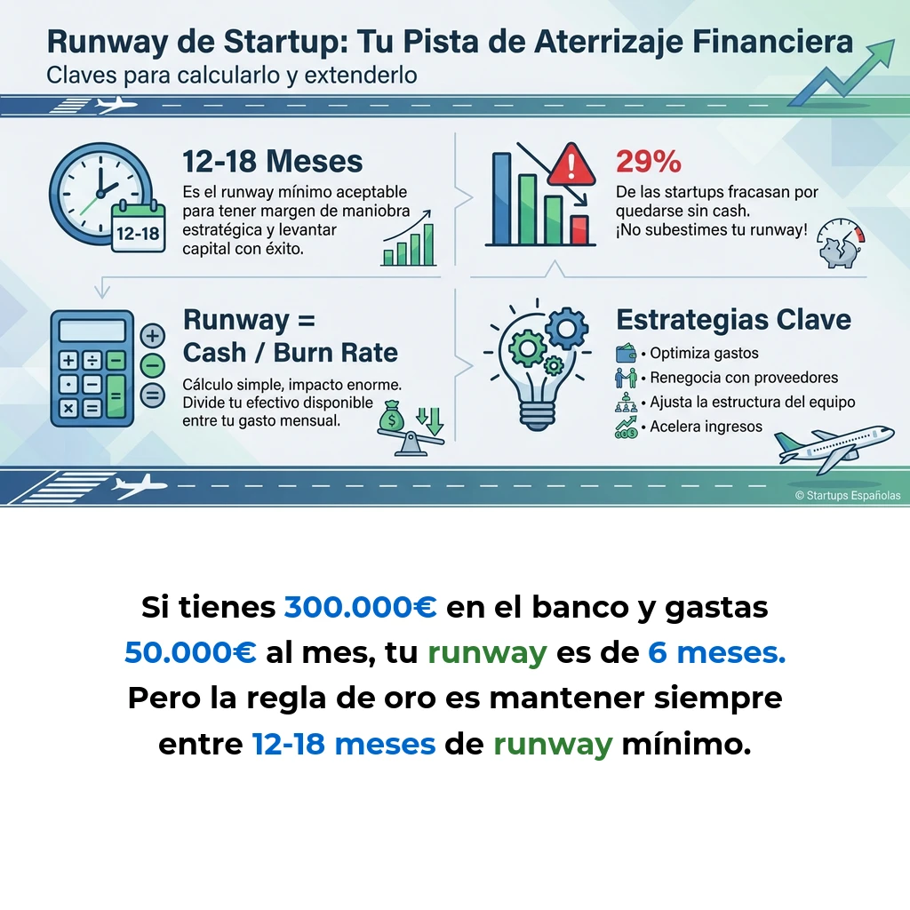 Runway de Startup: Cómo Calcular y Extender tu Pista de Aterrizaje Financiera - La métrica que determina cuánto tiempo puede operar tu startup antes de quedarse sin efectivo - Carousel Image
