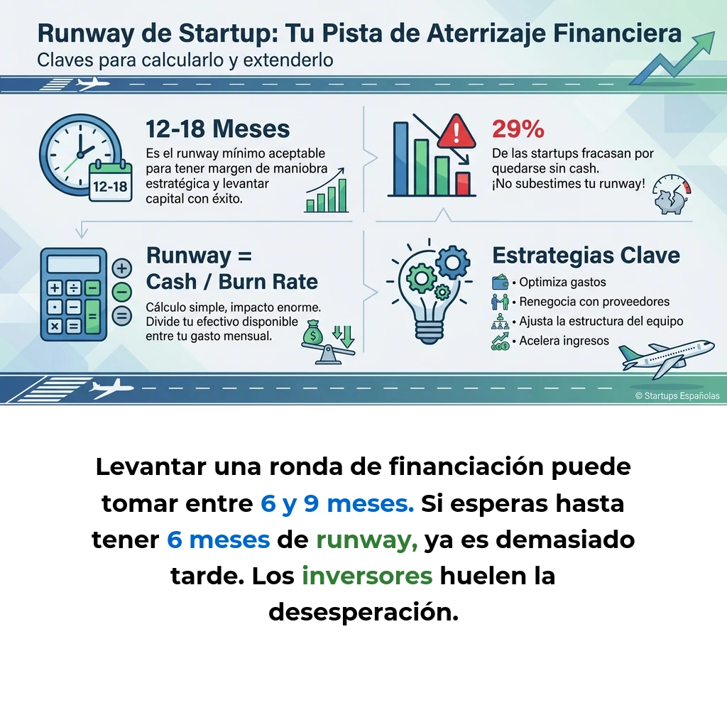Runway de Startup: Cómo Calcular y Extender tu Pista de Aterrizaje Financiera - La métrica que determina cuánto tiempo puede operar tu startup antes de quedarse sin efectivo - Carousel Image