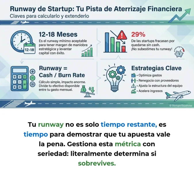 Runway de Startup: Cómo Calcular y Extender tu Pista de Aterrizaje Financiera - La métrica que determina cuánto tiempo puede operar tu startup antes de quedarse sin efectivo - Carousel Image