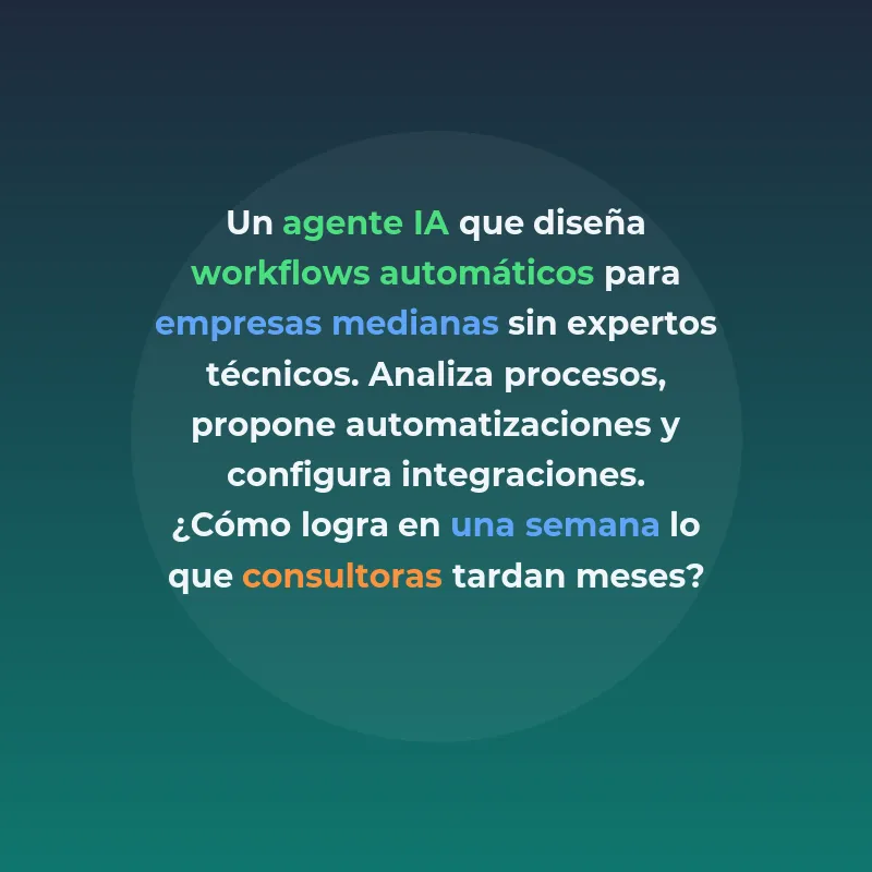 SaaS de agente IA para diseño de workflows: cómo funciona - El "arquitecto IA" que automatiza procesos en empresas medianas sin necesidad de expertos técnicos internos - Carousel Image