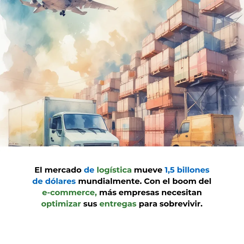 Idea SaaS: Agentes IA que optimizan rutas de delivery y reducen retrasos un 25% - Una plataforma que usa inteligencia artificial para encontrar las mejores rutas de entrega urbana, evitando atascos y prediciendo demanda - Carousel Image
