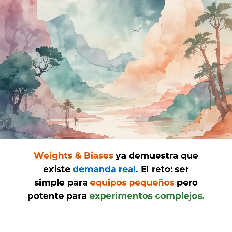 Idea SaaS: Una plataforma para que startups de IA organicen sus experimentos de machine learning automáticamente - Software que ayuda a equipos pequeños a gestionar y comparar modelos de IA sin perder tiempo en tareas manuales - Carousel Image