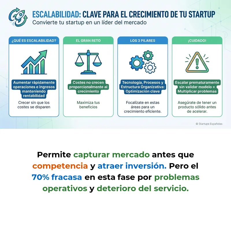 Scaling: Qué es la Escalabilidad y Cómo Aplicarla en Startups - La capacidad de crecer sin aumentar costes proporcionalmente - Carousel Image