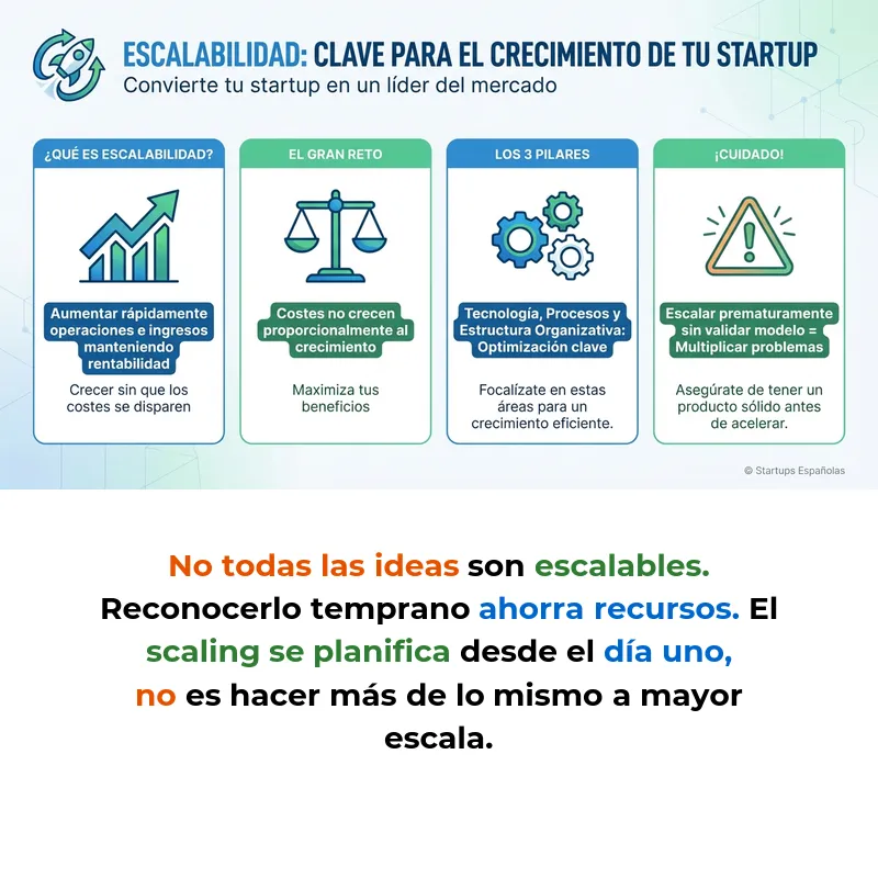 Scaling: Qué es la Escalabilidad y Cómo Aplicarla en Startups - La capacidad de crecer sin aumentar costes proporcionalmente - Carousel Image