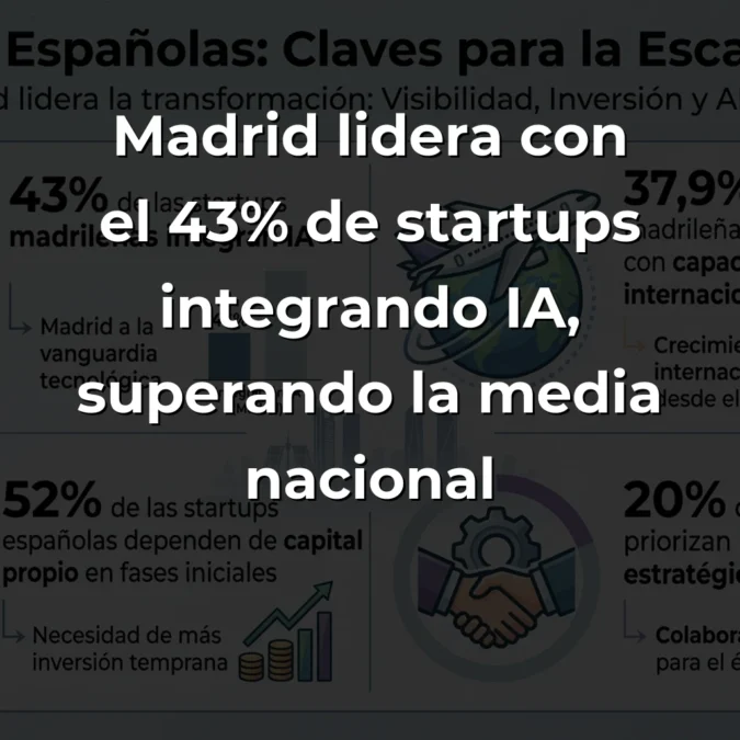 Madrid lidera el ecosistema startup español: visibilidad, inversión y alianzas como claves de escalabilidad internacional - El Mapa del Emprendimiento 2025 revela las prioridades estratégicas de un ecosistema maduro que prioriza expansión sobre supervivencia, con Madrid concentrando el 43% de startups que integran IA. - Carousel Image