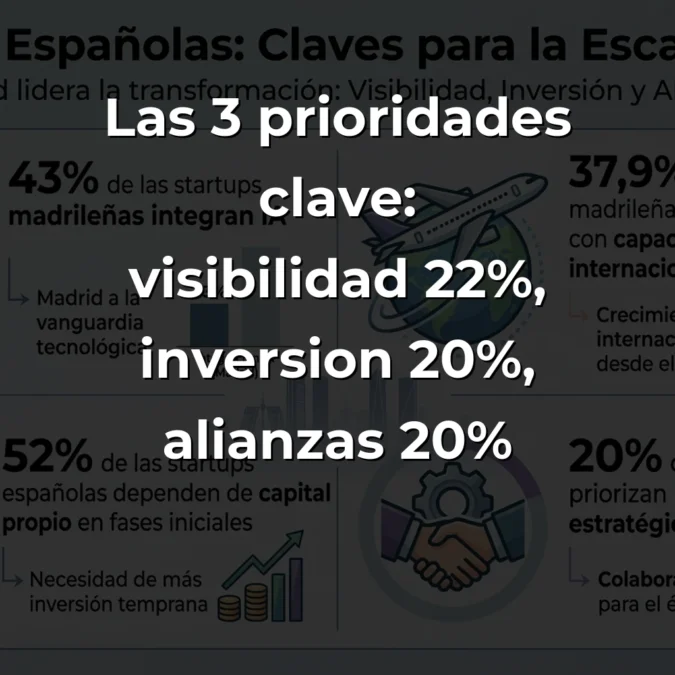 Madrid lidera el ecosistema startup español: visibilidad, inversión y alianzas como claves de escalabilidad internacional - El Mapa del Emprendimiento 2025 revela las prioridades estratégicas de un ecosistema maduro que prioriza expansión sobre supervivencia, con Madrid concentrando el 43% de startups que integran IA. - Carousel Image