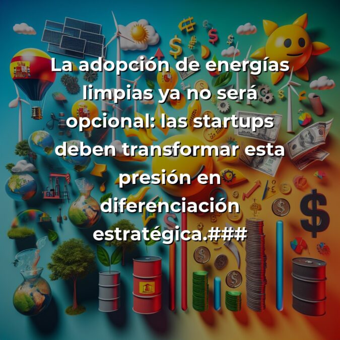 La trampa de la energía limpia: por qué las startups españolas necesitan un enfoque selectivo en 2025 - Entre la supervivencia financiera y la presión verde: análisis del falso dilema que enfrentan los emprendedores españoles - Carousel Image