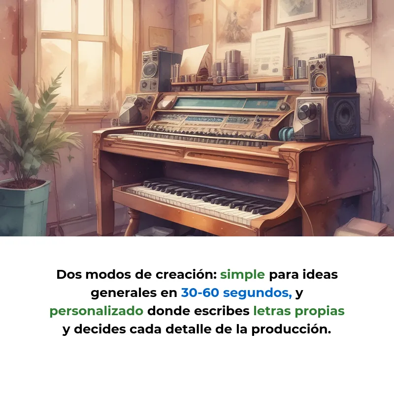 Suno AI: Crea canciones completas con solo escribir una frase - La plataforma que convierte texto en música profesional en menos de un minuto, sin necesidad de saber tocar ningún instrumento - Carousel Image