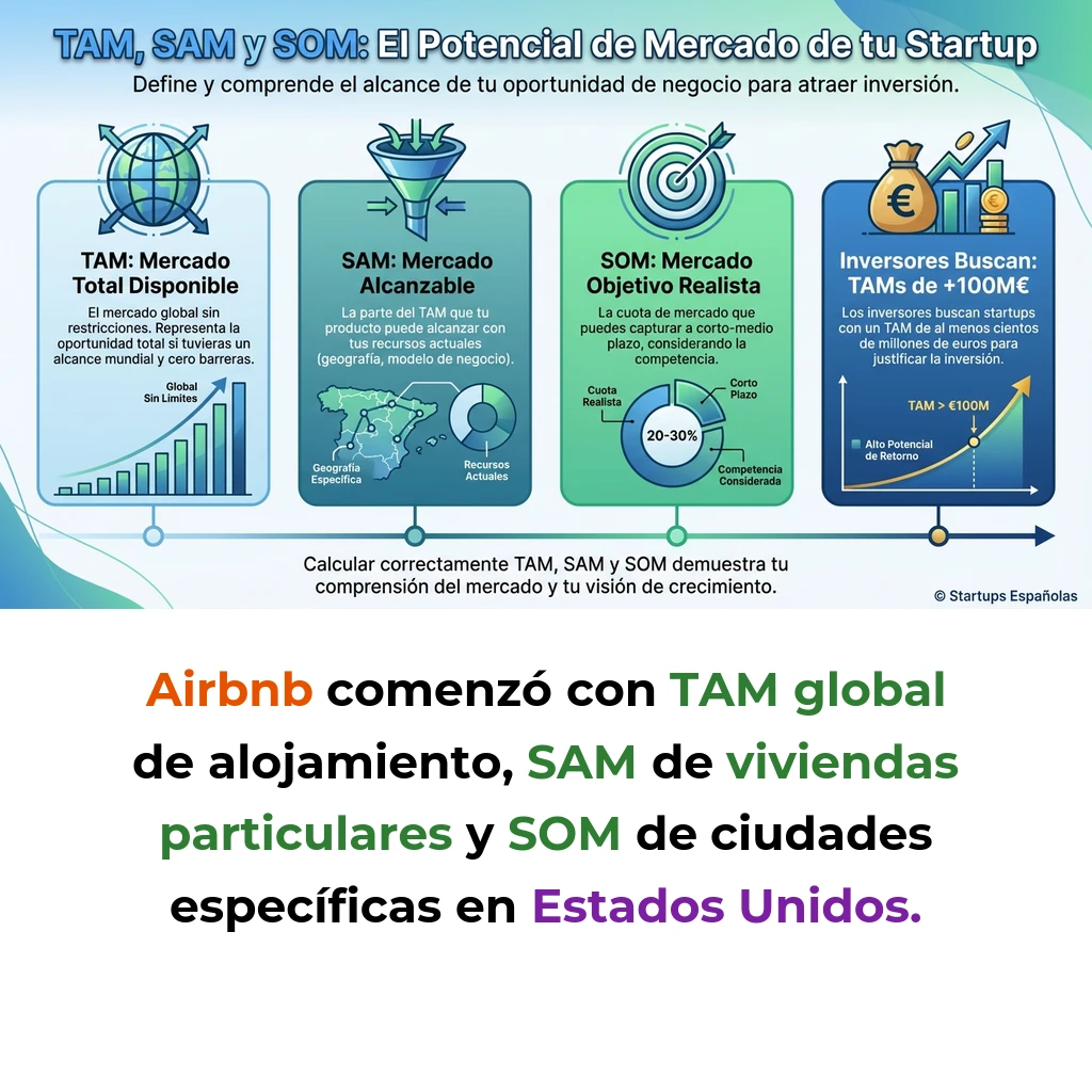 TAM, SAM y SOM: Cómo Calcular el Potencial de Mercado de una Startup - Guía práctica para entender y calcular las tres métricas fundamentales de análisis de mercado - Carousel Image