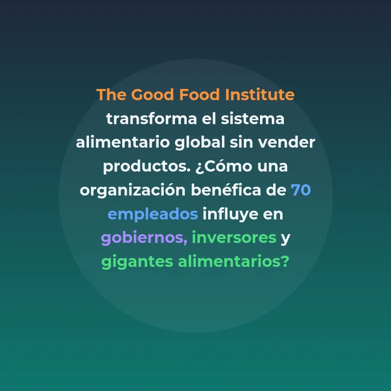 The Good Food Institute: El think tank que impulsa la revolución de las proteínas alternativas - Cómo una organización sin ánimo de lucro está acelerando la transformación del sistema alimentario global a través de investigación científica y advocacy estratégico - Carousel Image