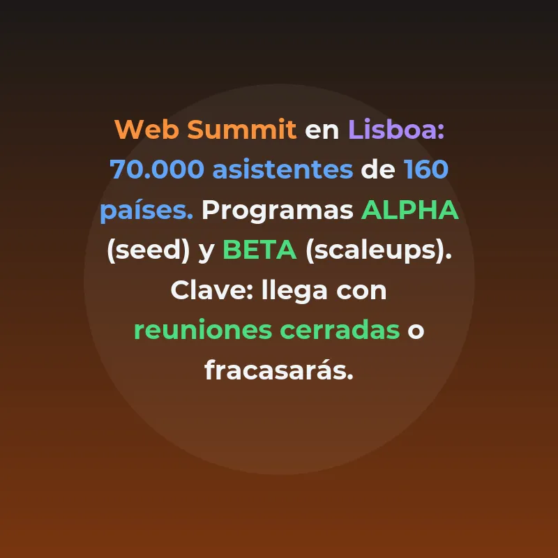 Top 5 Eventos Tech Europeos para Startups Españolas 2026 - Ranking cualitativo de los congresos donde se cierran rondas, se generan partnerships y se testean tendencias — y cuál elegir según tu fase - Carousel Image