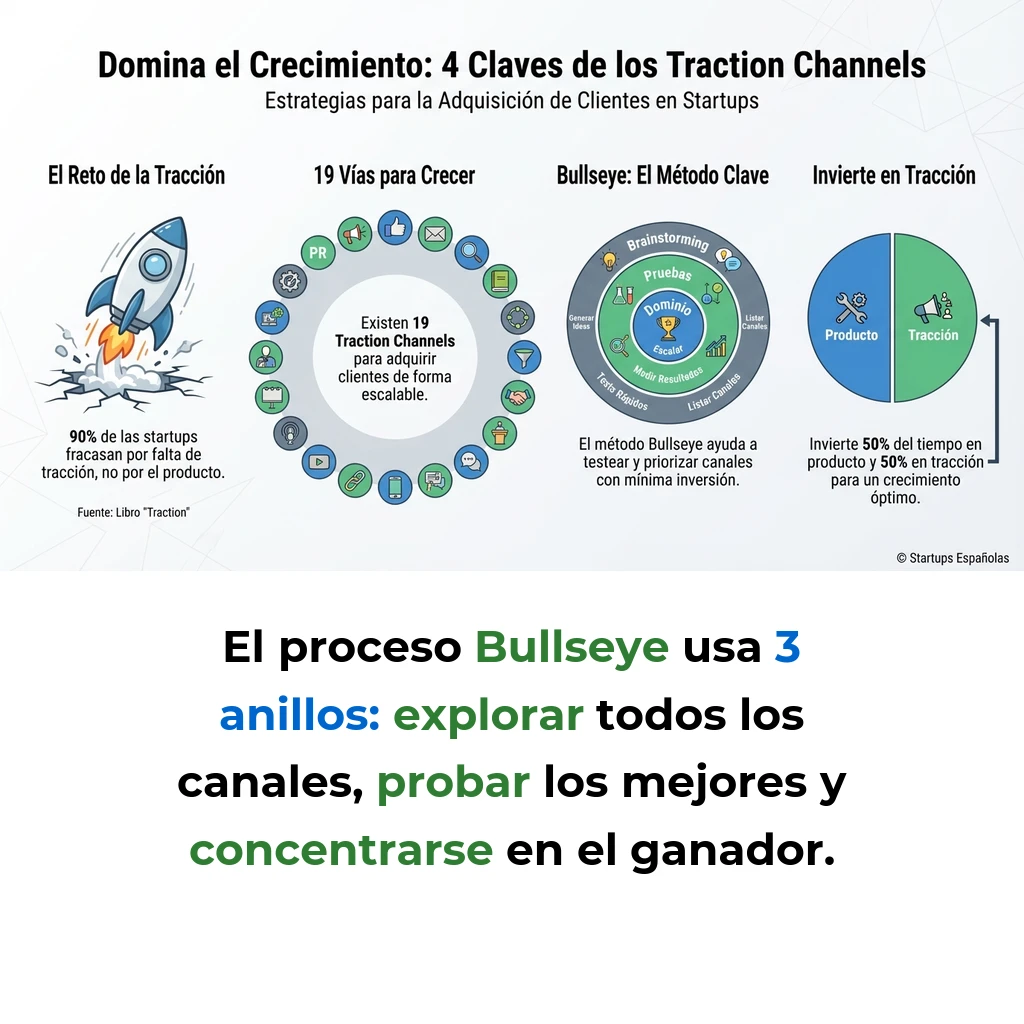 Traction Channels: El Framework de 19 Canales para Adquisición de Clientes en Startups - El proceso sistemático de Gabriel Weinberg y Justin Mares para identificar y dominar canales de crecimiento escalables - Carousel Image