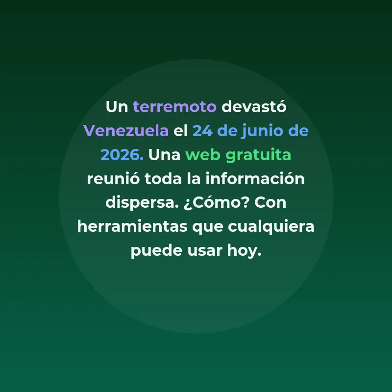 Una página de información sobre el terremoto de Venezuela, hecha con una herramienta gratuita - Web informativa sin ánimo de lucro sobre el terremoto de Venezuela construida con herramientas gratuitas - Carousel Image