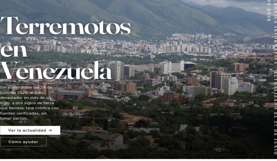 Una página de información sobre el terremoto de Venezuela, hecha con una herramienta gratuita - terremoto Venezuela, página informativa, Palimpalem, información de emergencia, organizaciones humanitarias, fuentes verificadas, actualización automática