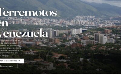 Una página de información sobre el terremoto de Venezuela, hecha con una herramienta gratuita