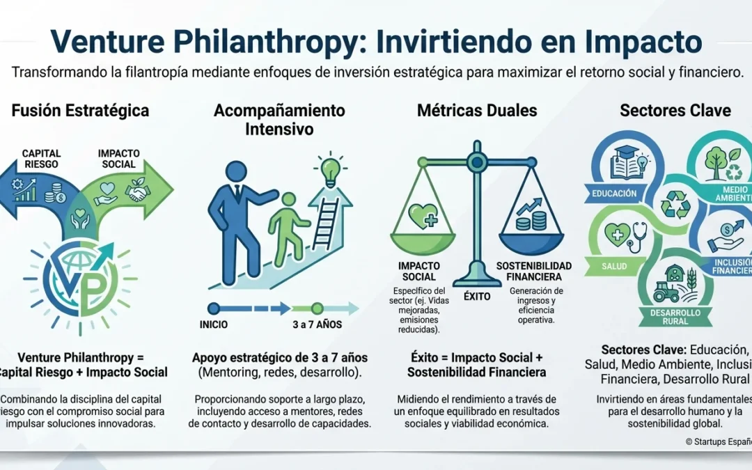 Venture Philanthropy: Cómo Funciona la Fusión Entre Capital Riesgo e Impacto Social - venture philanthropy, inversión de impacto, capital riesgo social, startups de impacto, financiación social, emprendimiento con propósito