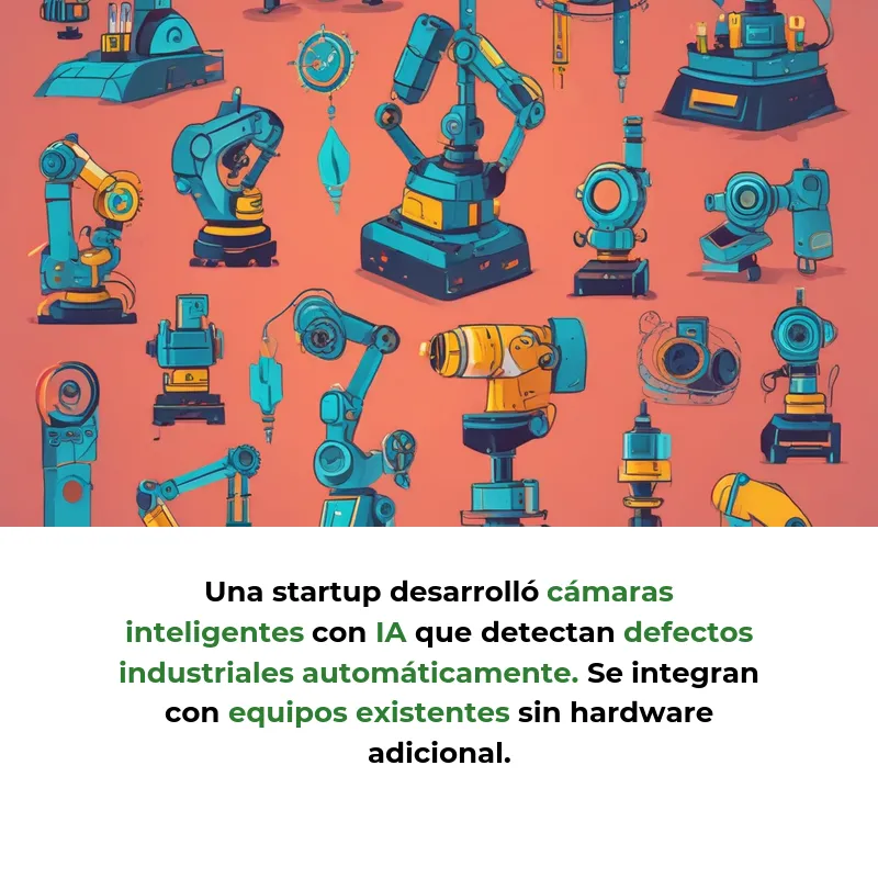 Idea SaaS: Cámaras inteligentes que detectan defectos industriales automáticamente - Plataforma de visión artificial que automatiza el control de calidad sin hardware extra - Carousel Image