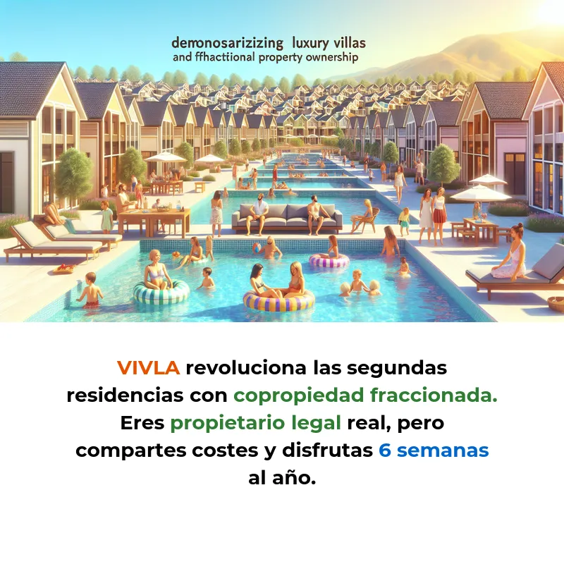 VIVLA: La startup que democratiza las villas de lujo con 64M€ y copropiedad inteligente - Cómo esta proptech española está redefiniendo la segunda residencia con un modelo de copropiedad fraccionada que ya suma 400 familias y 100M€ en activos - Carousel Image